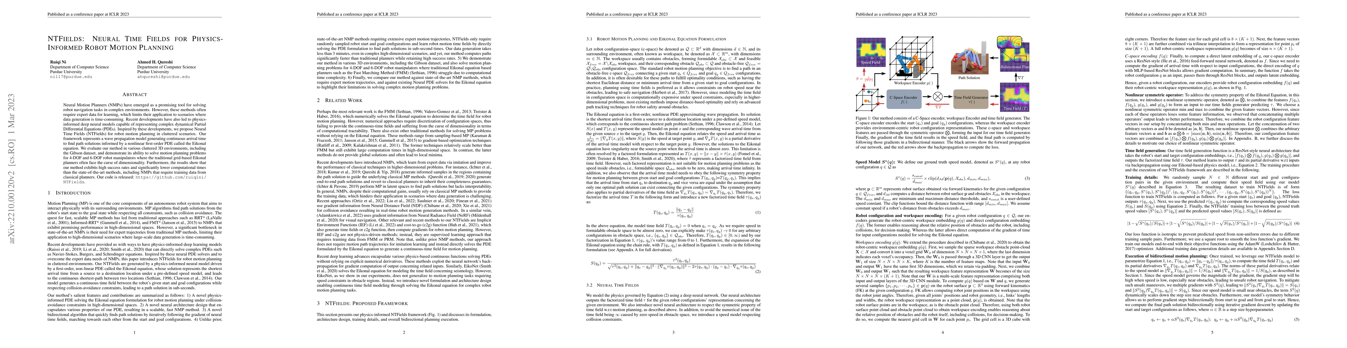 Thumbnail for NTFields: Neural Time Fields for Physics-Informed Robot Motion Planning