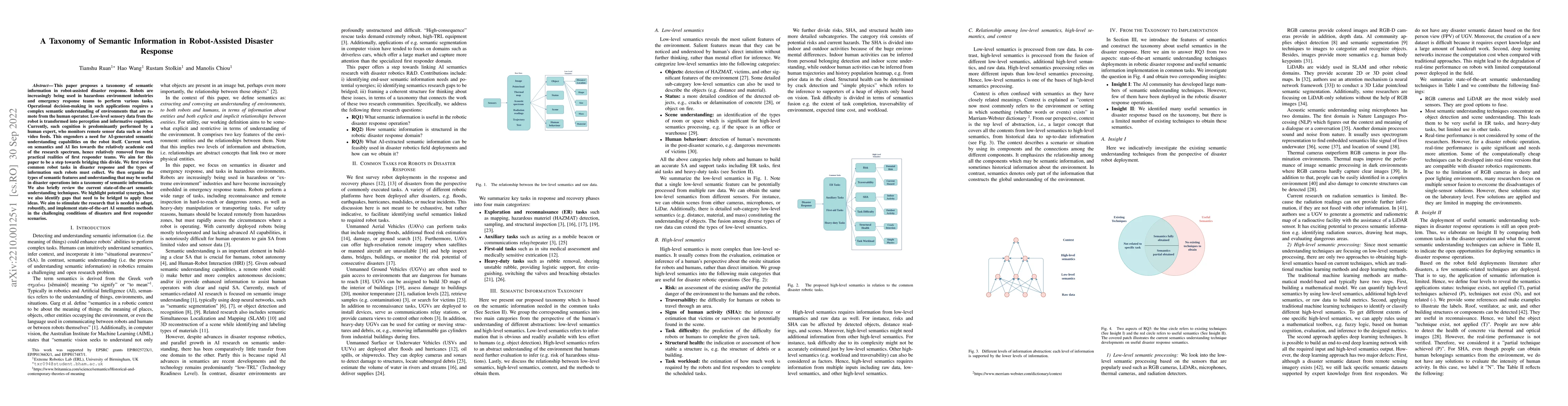 Thumbnail for A Taxonomy of Semantic Information in Robot-Assisted Disaster Response