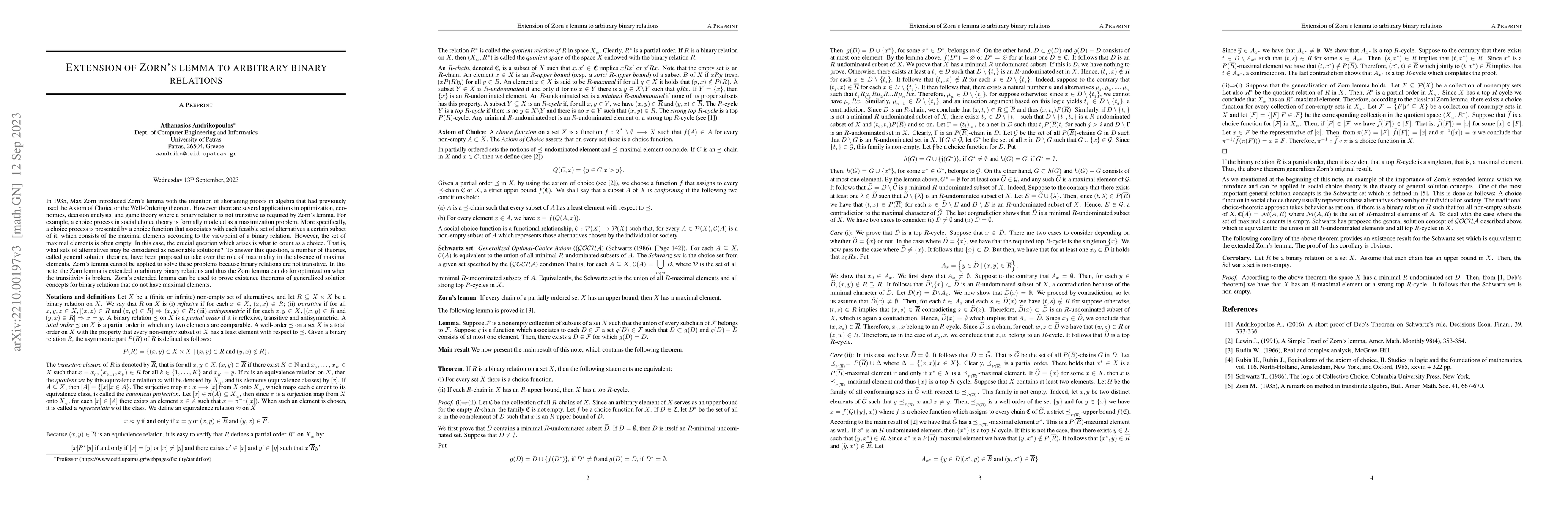 Thumbnail for Extension of Zorn's lemma to arbitrary binary relations