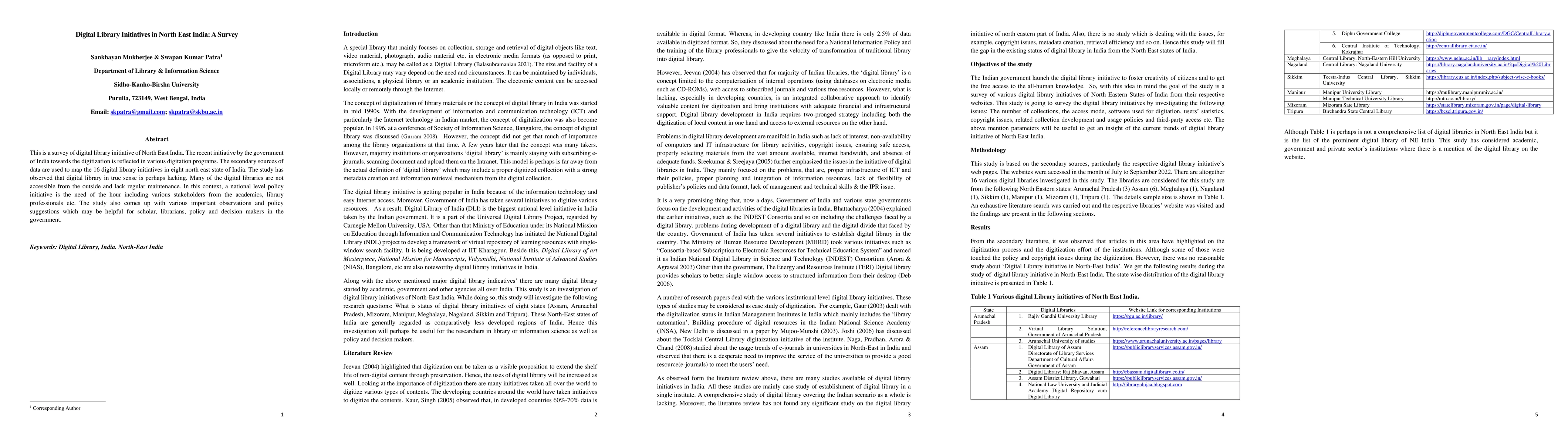 Thumbnail for Digital Library Initiatives in North East India: A Survey