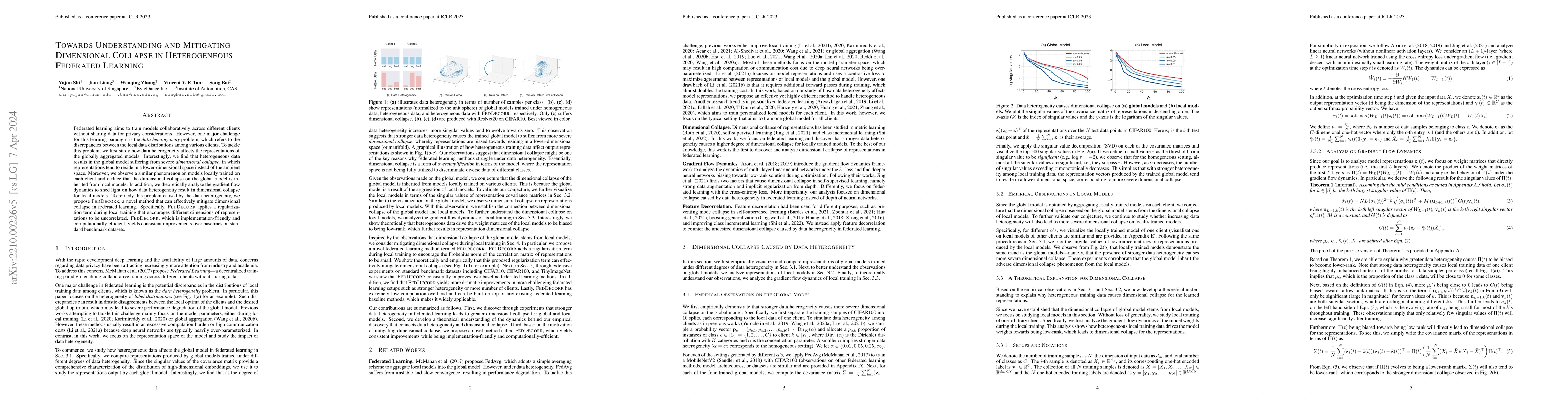 Thumbnail for Towards Understanding and Mitigating Dimensional Collapse in
  Heterogeneous Federated Learning