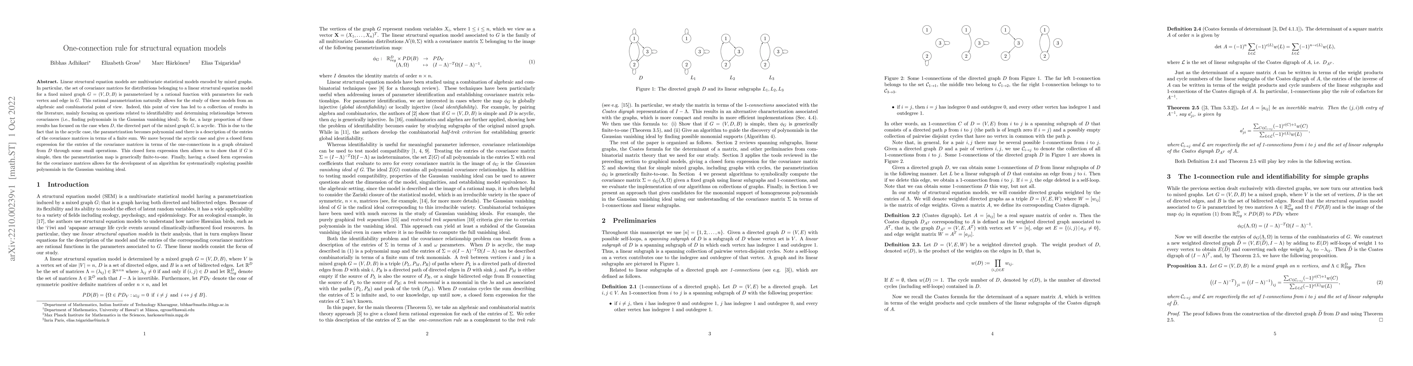 Thumbnail for One-connection rule for structural equation models