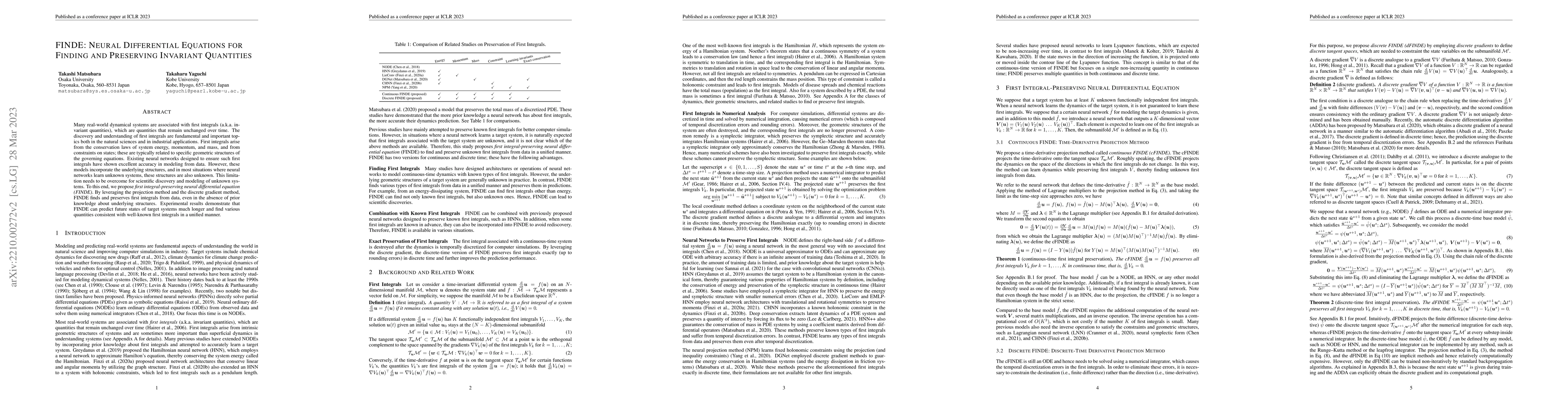 Thumbnail for FINDE: Neural Differential Equations for Finding and Preserving
  Invariant Quantities