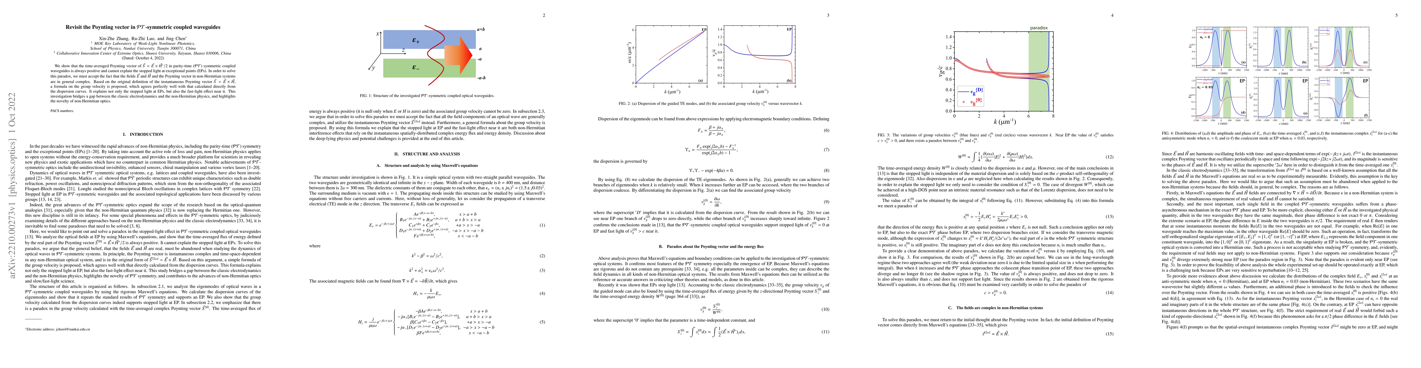 Thumbnail for Revisit the Poynting vector in PT-symmetric coupled waveguides