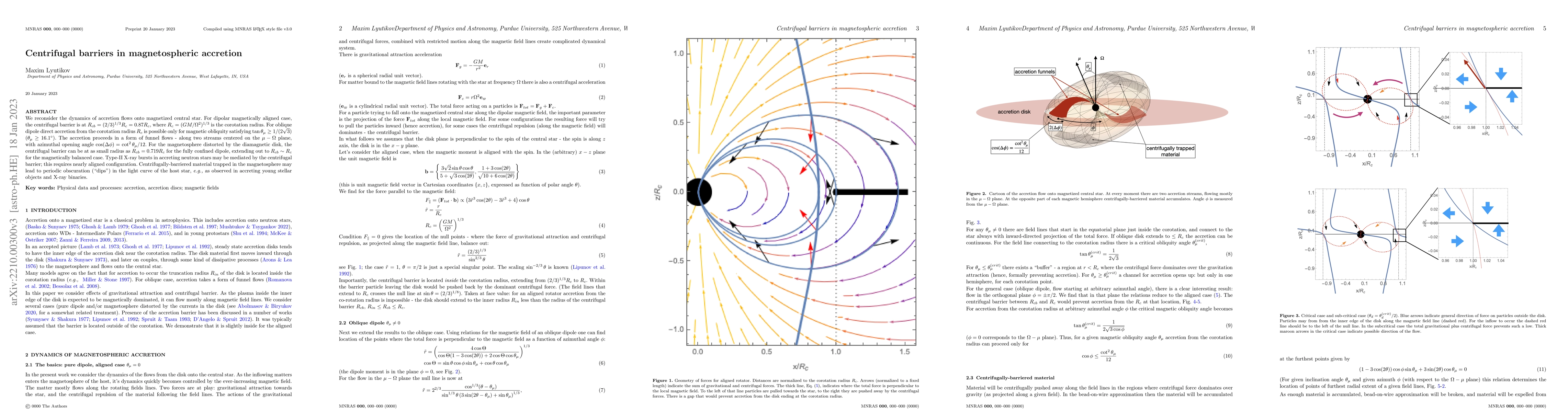 Thumbnail for Centrifugal barriers in magnetospheric accretion