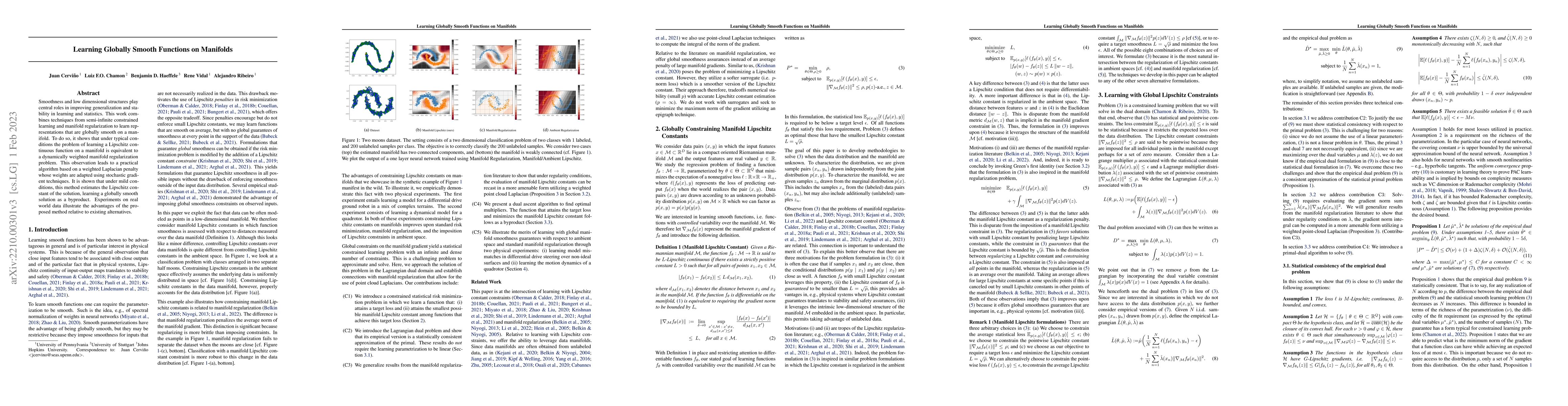 Thumbnail for Learning Globally Smooth Functions on Manifolds