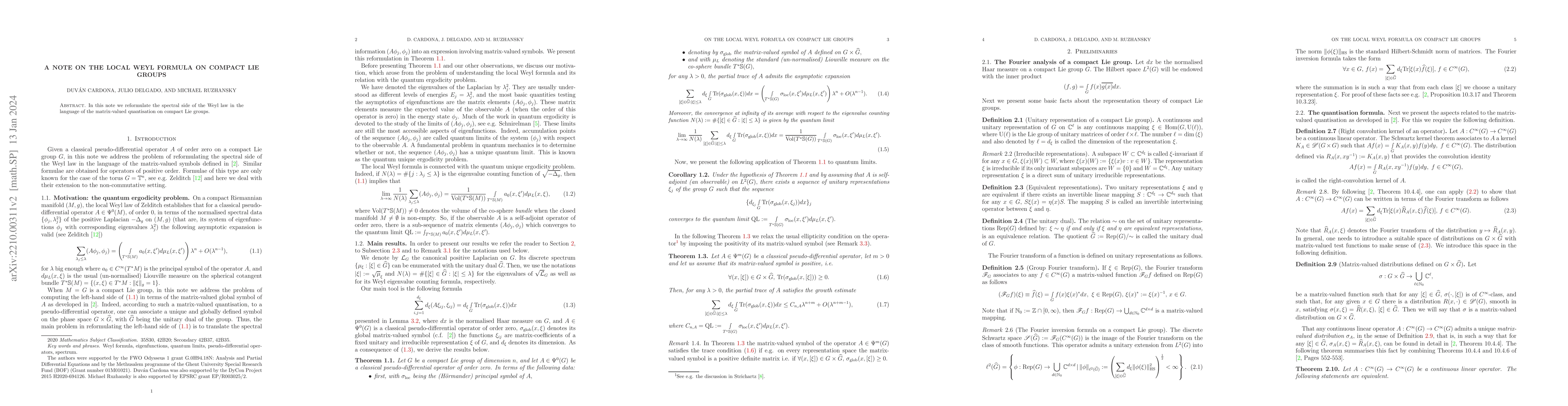 Thumbnail for A note on the local Weyl formula on compact Lie groups
