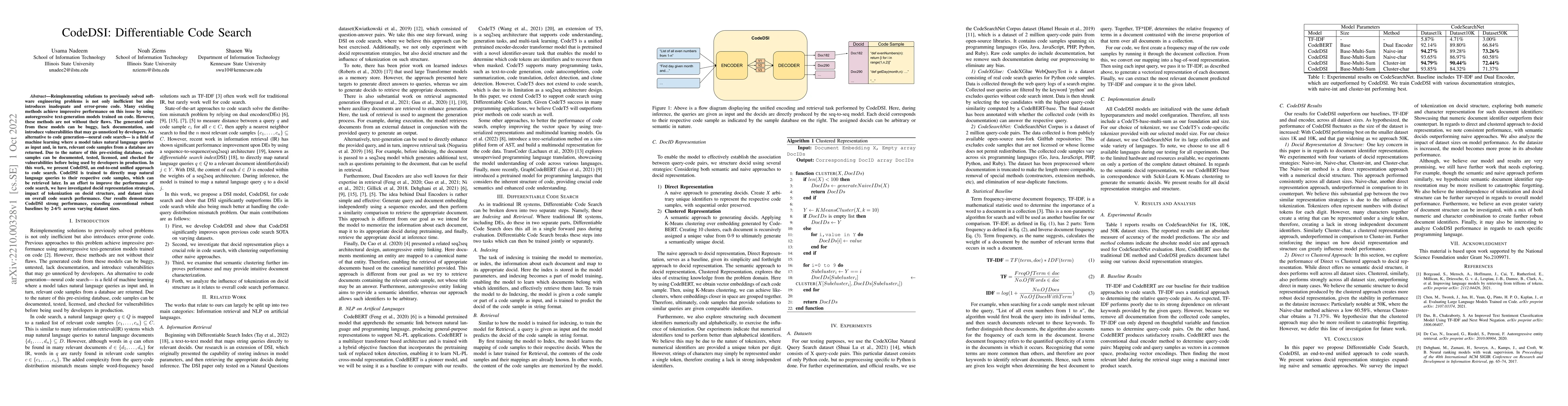 Thumbnail for CodeDSI: Differentiable Code Search