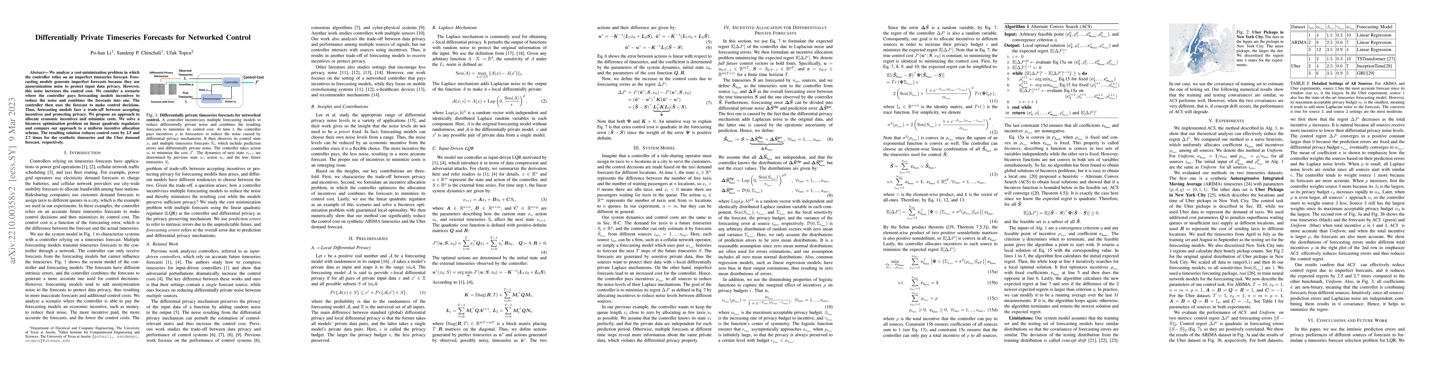 Thumbnail for Differentially Private Timeseries Forecasts for Networked Control