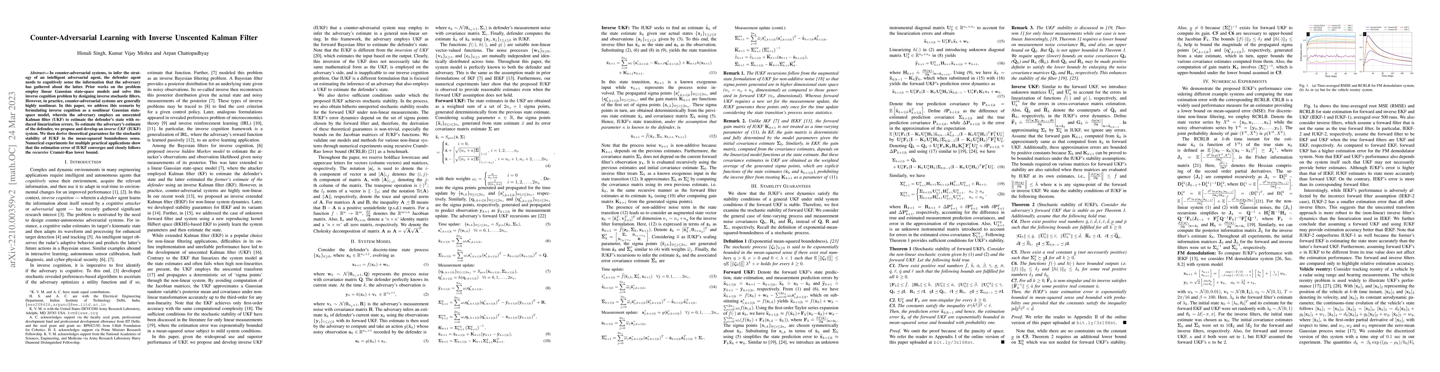 Thumbnail for Counter-Adversarial Learning with Inverse Unscented Kalman Filter