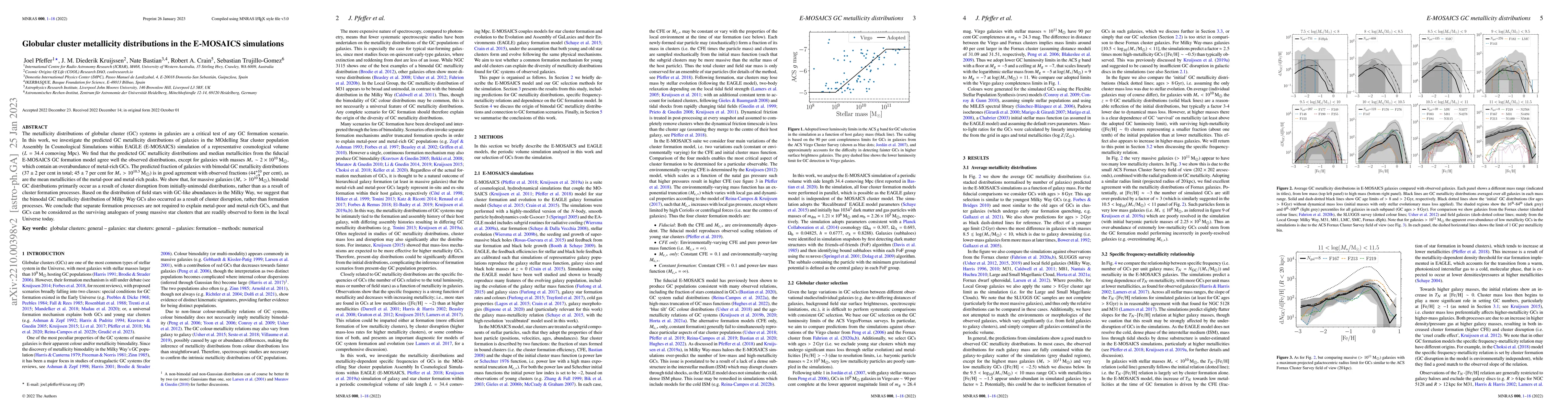 Thumbnail for Globular cluster metallicity distributions in the E-MOSAICS simulations