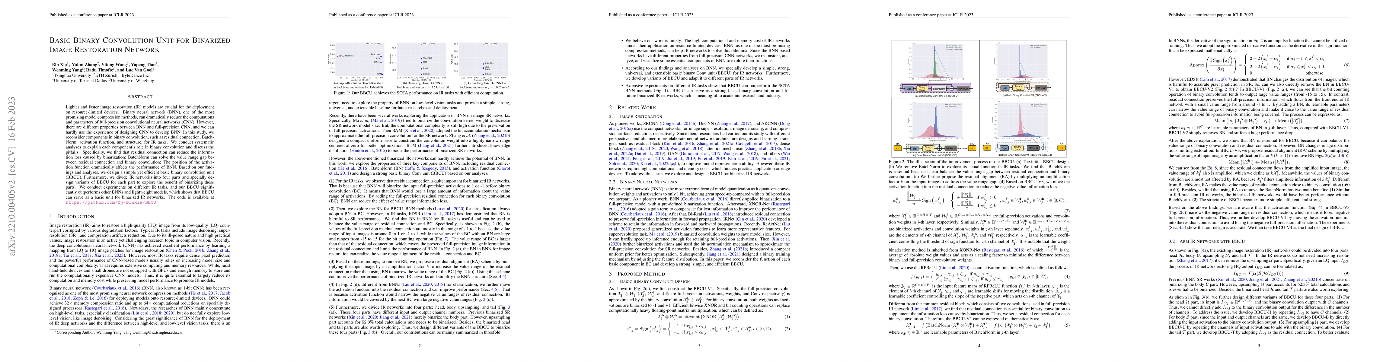 Thumbnail for Basic Binary Convolution Unit for Binarized Image Restoration Network