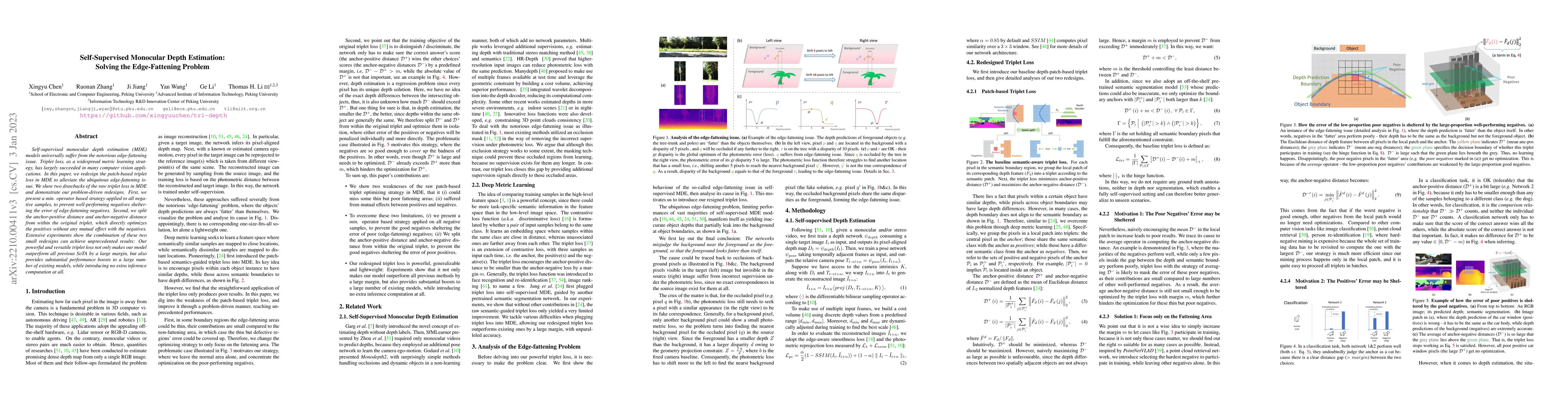Thumbnail for Self-Supervised Monocular Depth Estimation: Solving the Edge-Fattening
  Problem