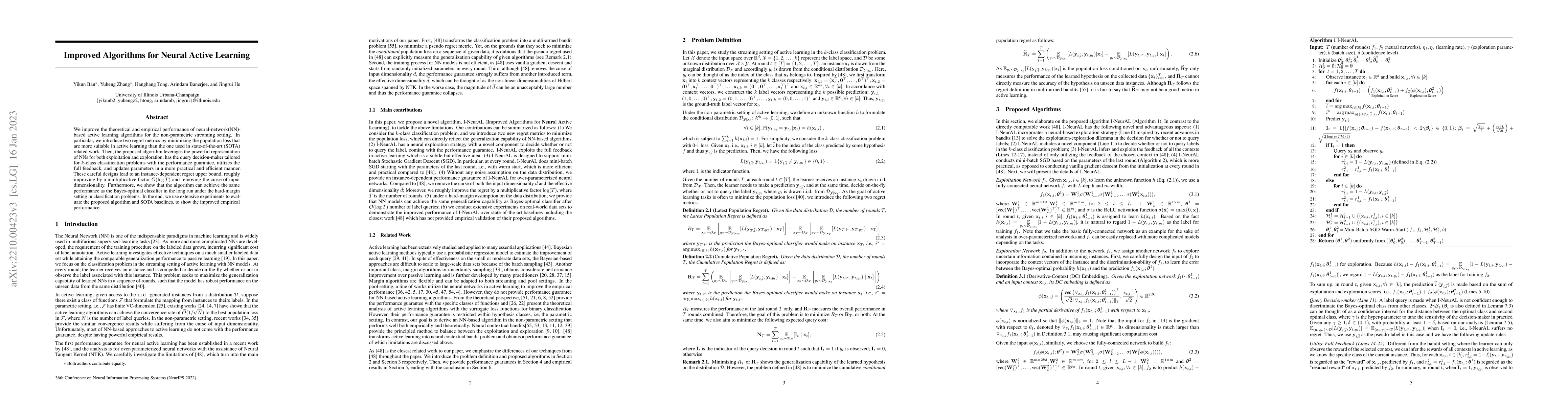 Thumbnail for Improved Algorithms for Neural Active Learning
