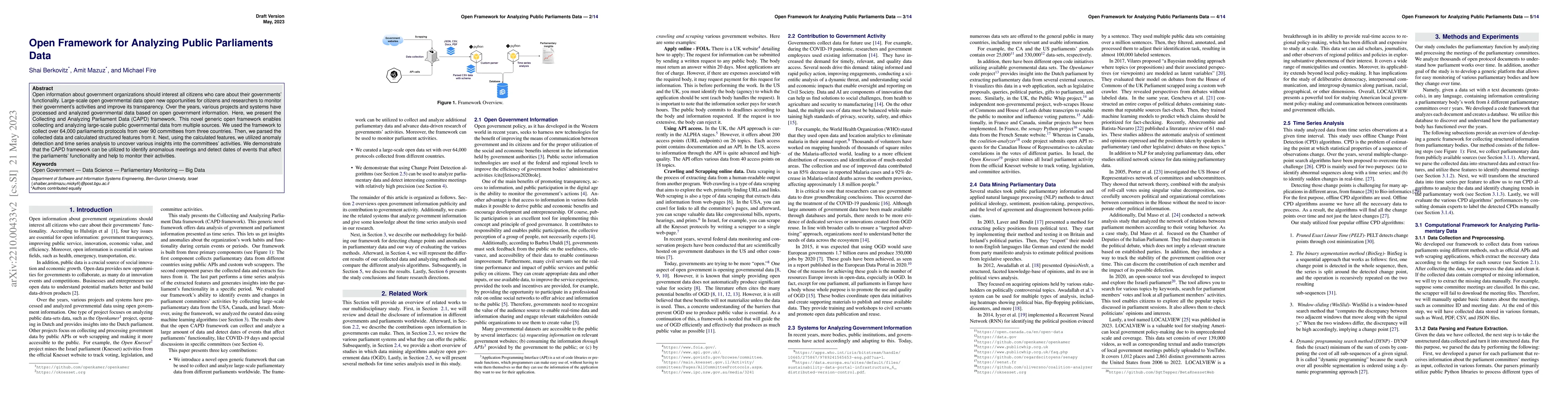 Thumbnail for Open Framework for Analyzing Public Parliaments Data