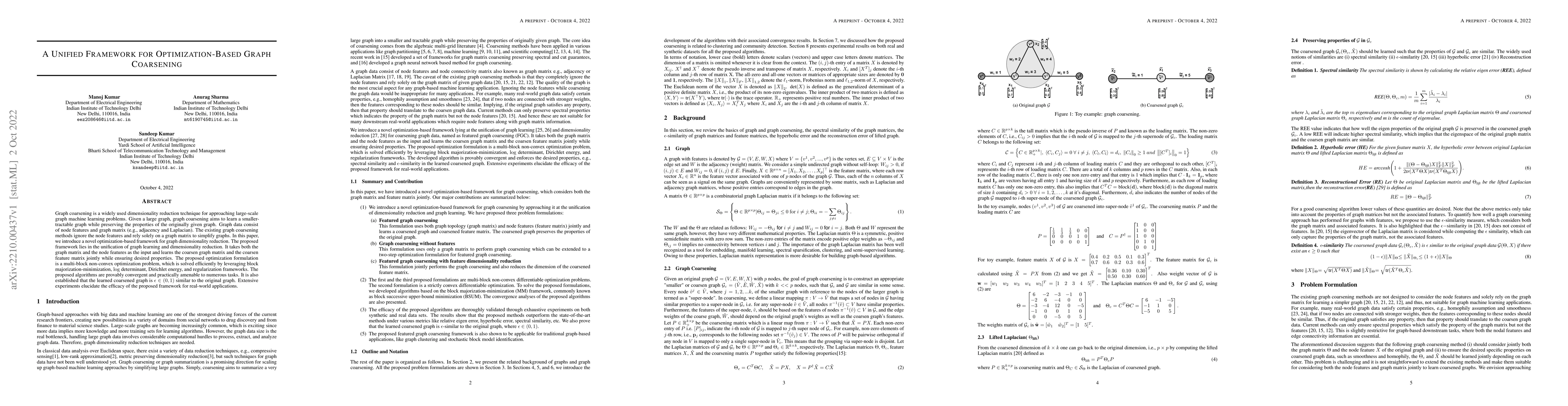 Thumbnail for A Unified Framework for Optimization-Based Graph Coarsening