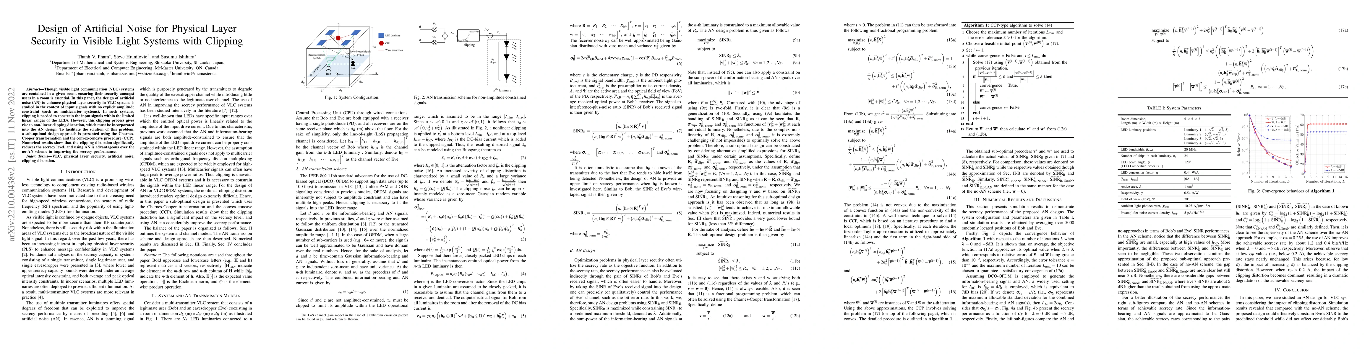 Thumbnail for Design of Artificial Noise for Physical Layer Security in Visible Light
  Systems with Clipping