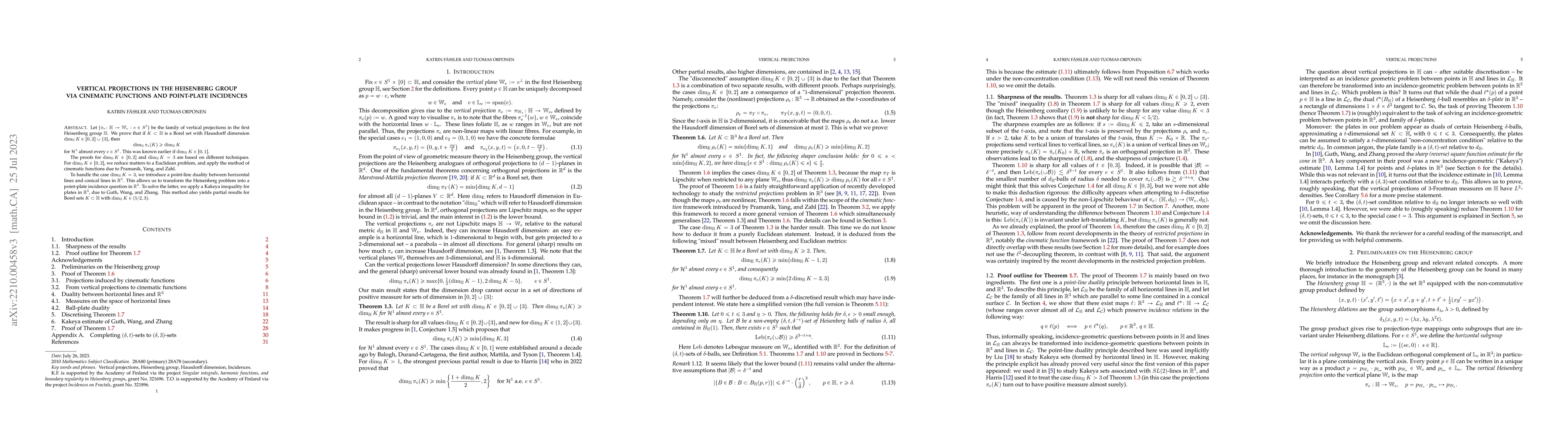 Thumbnail for Vertical projections in the Heisenberg group via cinematic functions and
  point-plate incidences