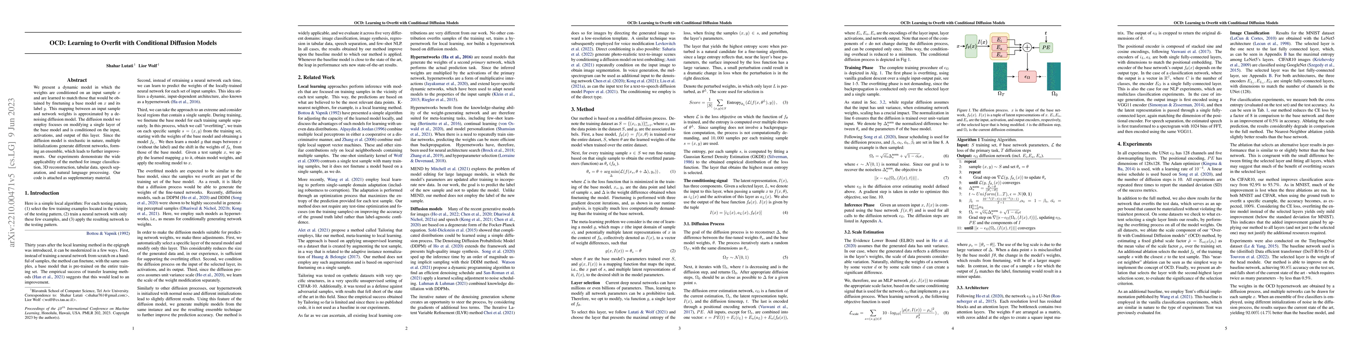 Thumbnail for OCD: Learning to Overfit with Conditional Diffusion Models