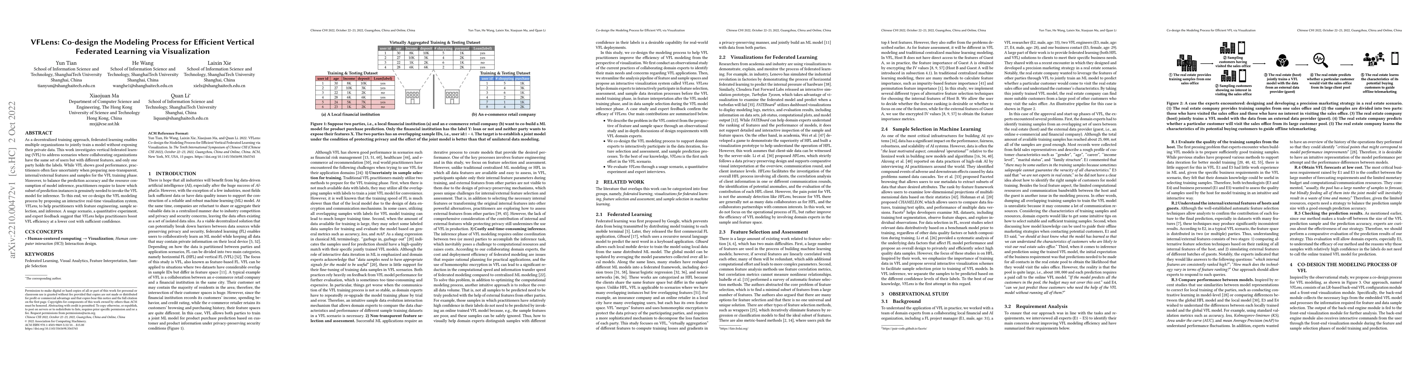 Thumbnail for VFLens: Co-design the Modeling Process for Efficient Vertical Federated
  Learning via Visualization