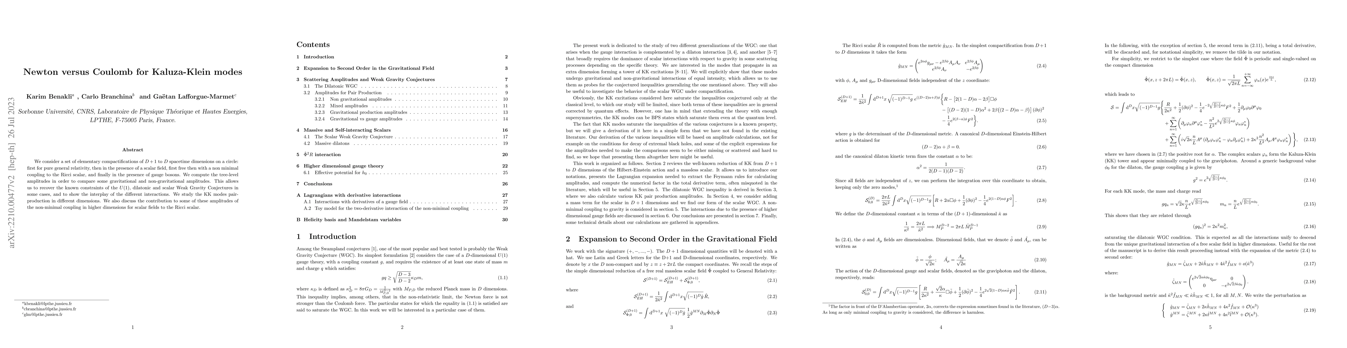 Thumbnail for Newton versus Coulomb for Kaluza-Klein modes