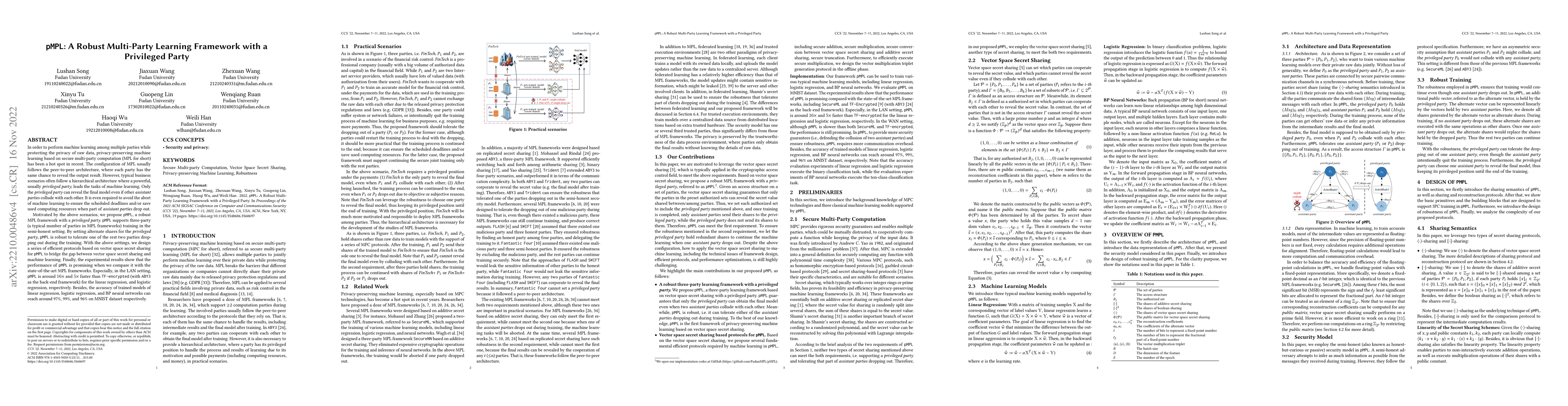 Thumbnail for pMPL: A Robust Multi-Party Learning Framework with a Privileged Party