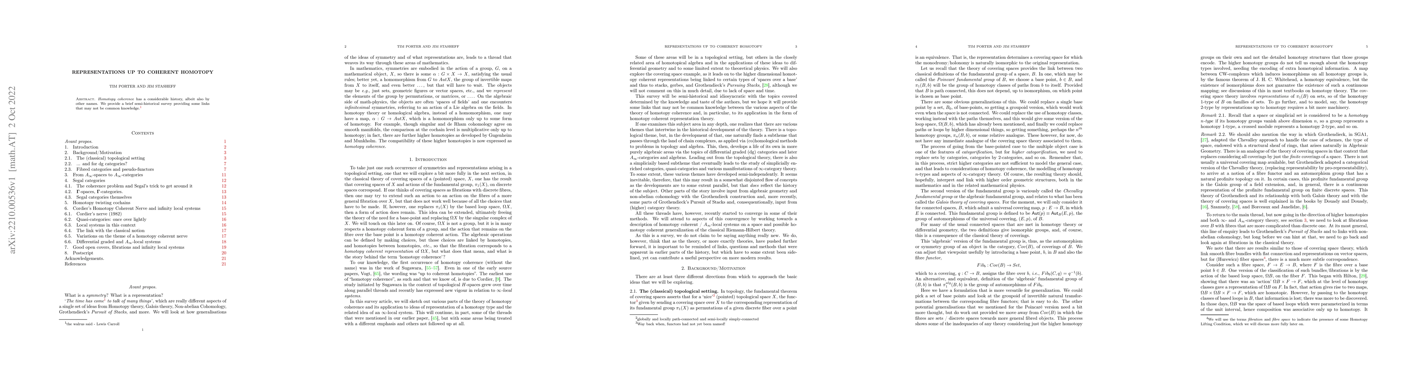 Thumbnail for Representations up to coherent homotopy