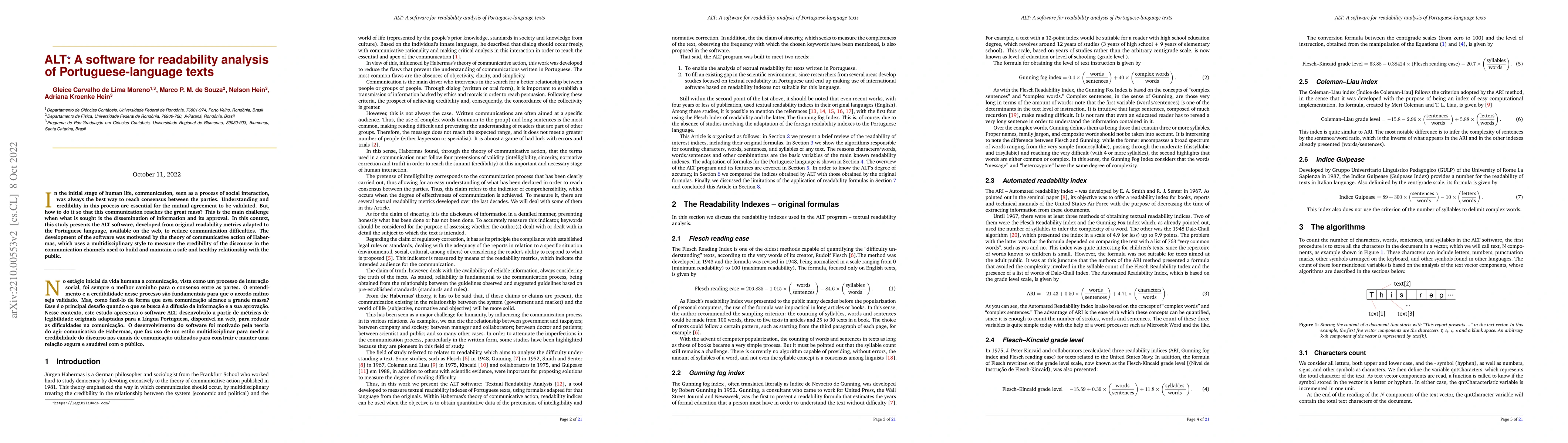 Thumbnail for ALT: A software for readability analysis of Portuguese-language texts
