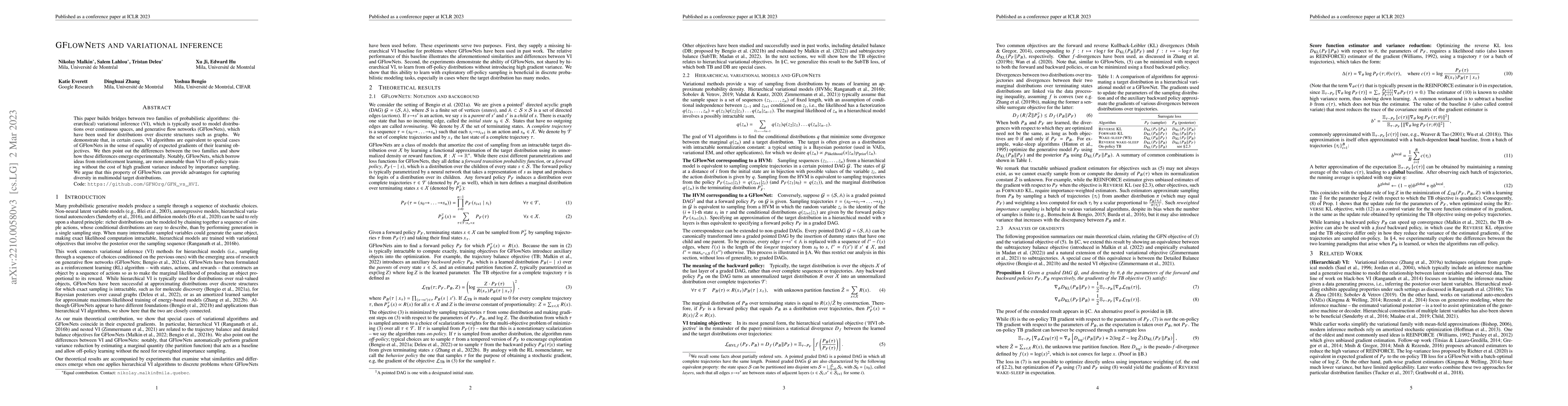 Thumbnail for GFlowNets and variational inference