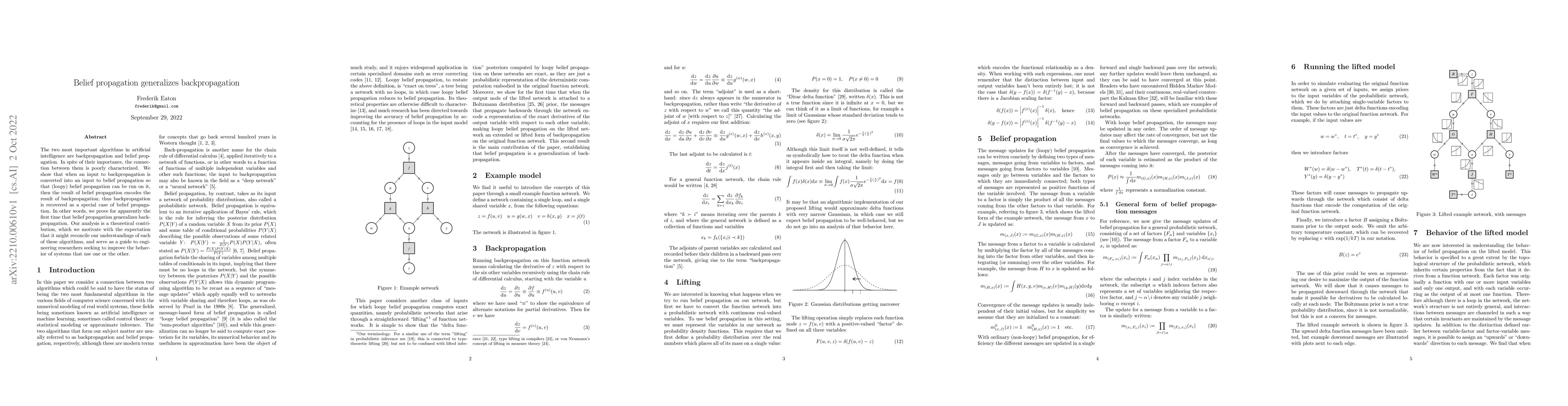 Thumbnail for Belief propagation generalizes backpropagation