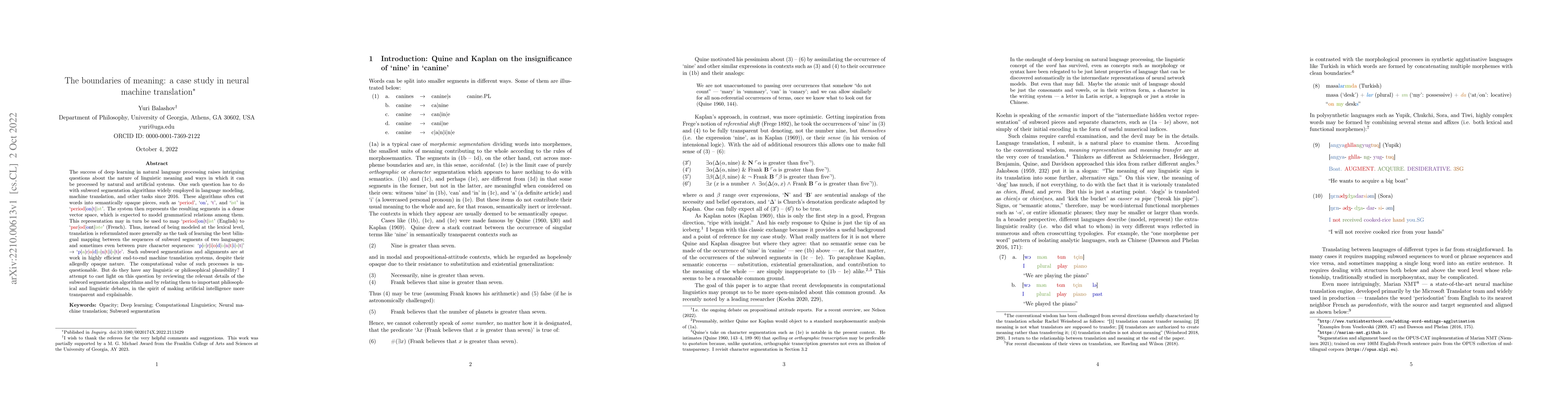 Thumbnail for The boundaries of meaning: a case study in neural machine translation