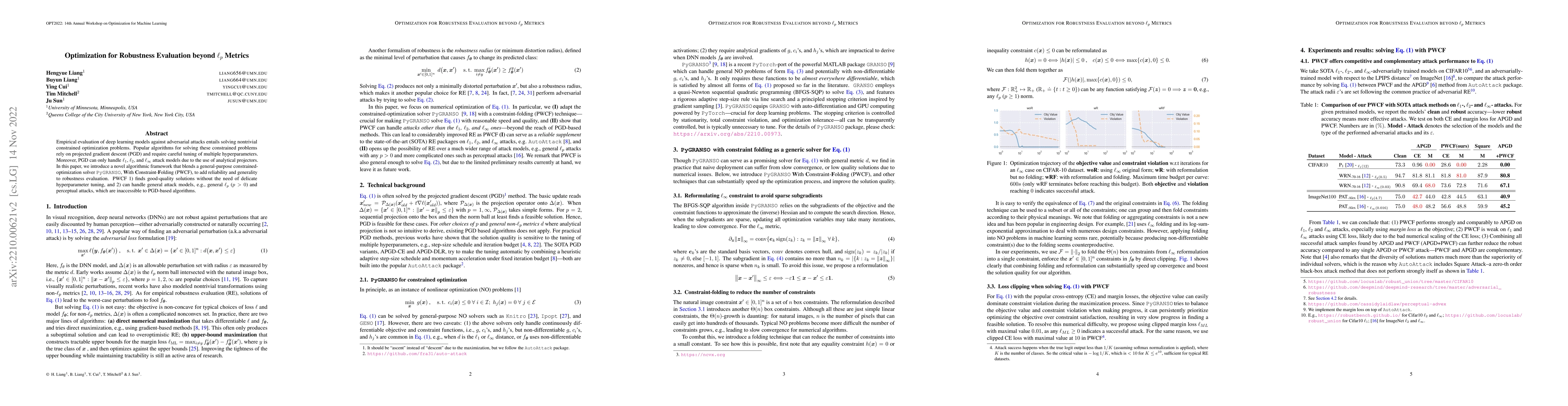 Thumbnail for Optimization for Robustness Evaluation beyond $\ell_p$ Metrics