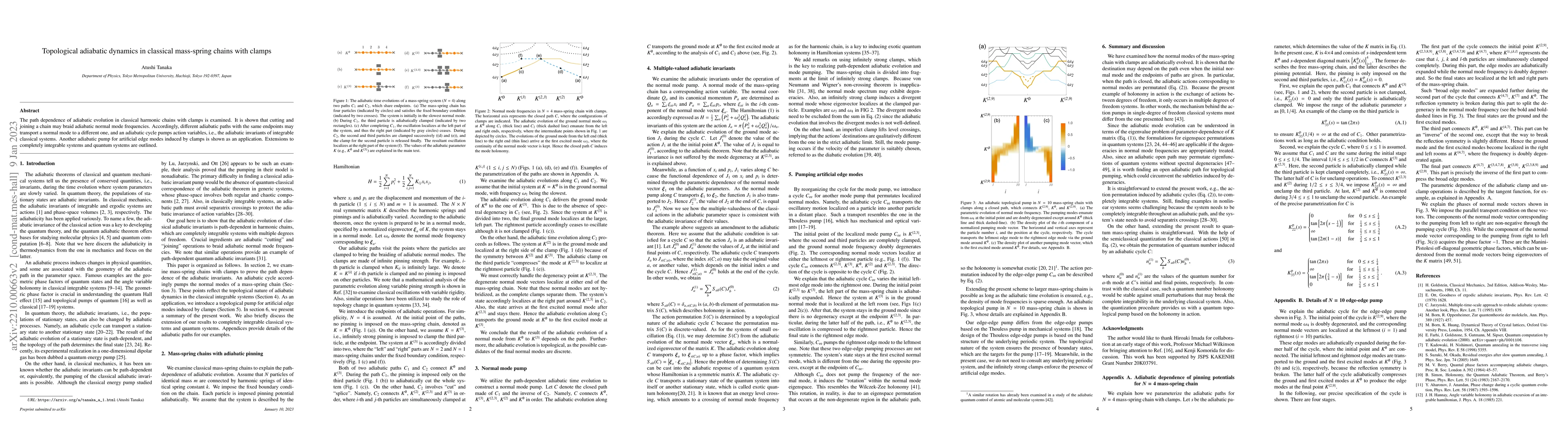 Thumbnail for Topological adiabatic dynamics in classical mass-spring chains with
  clamps