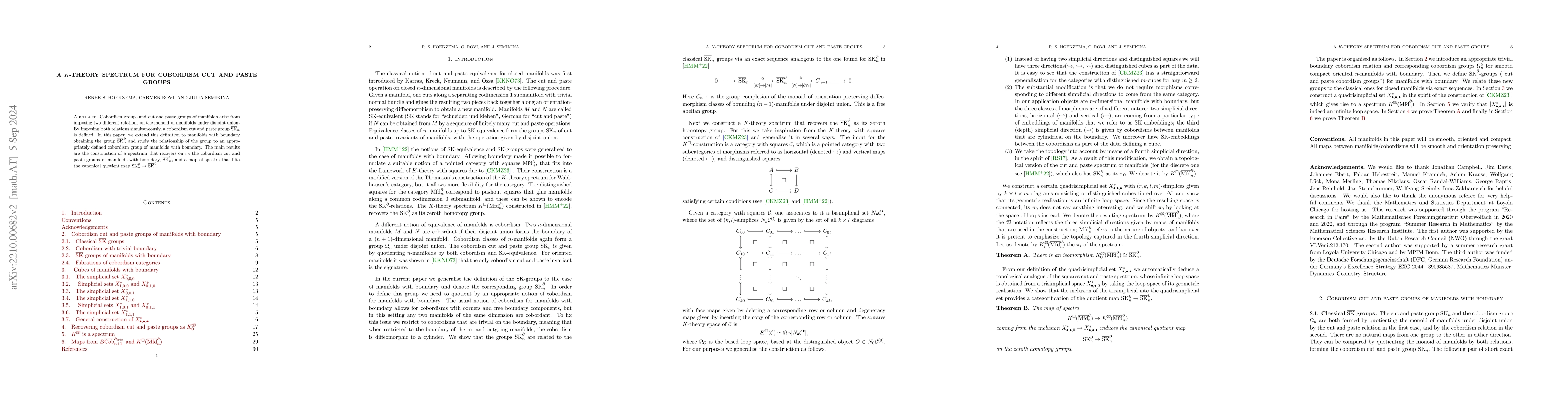 Thumbnail for A K-theory spectrum for cobordism cut and paste groups