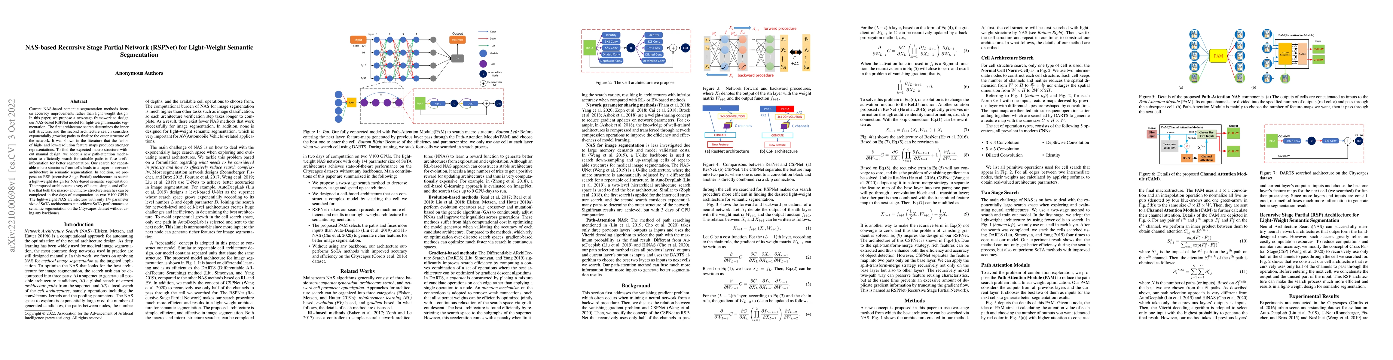 Thumbnail for NAS-based Recursive Stage Partial Network (RSPNet) for Light-Weight
  Semantic Segmentation
