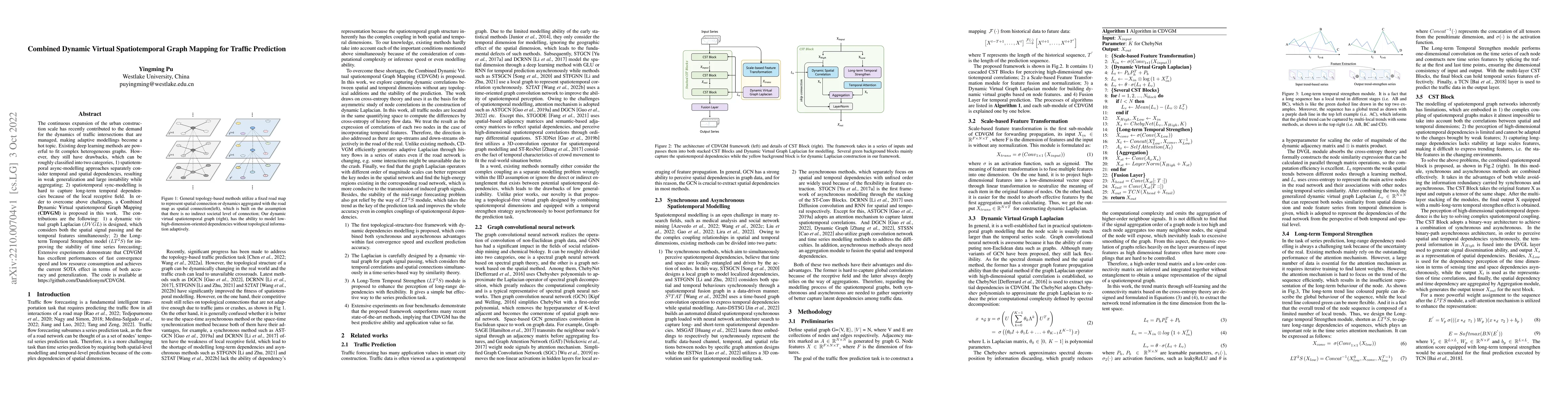 Thumbnail for Combined Dynamic Virtual Spatiotemporal Graph Mapping for Traffic
  Prediction