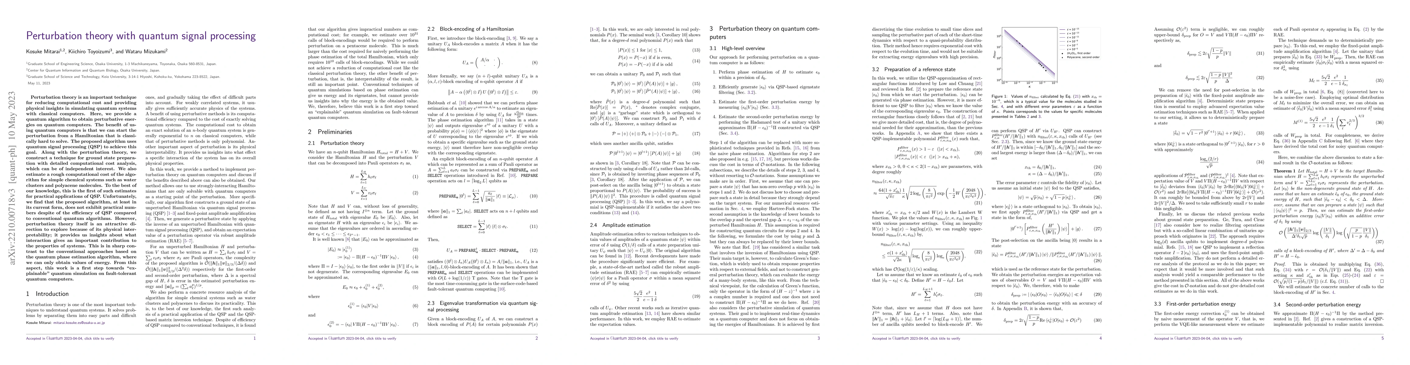 Thumbnail for Perturbation theory with quantum signal processing