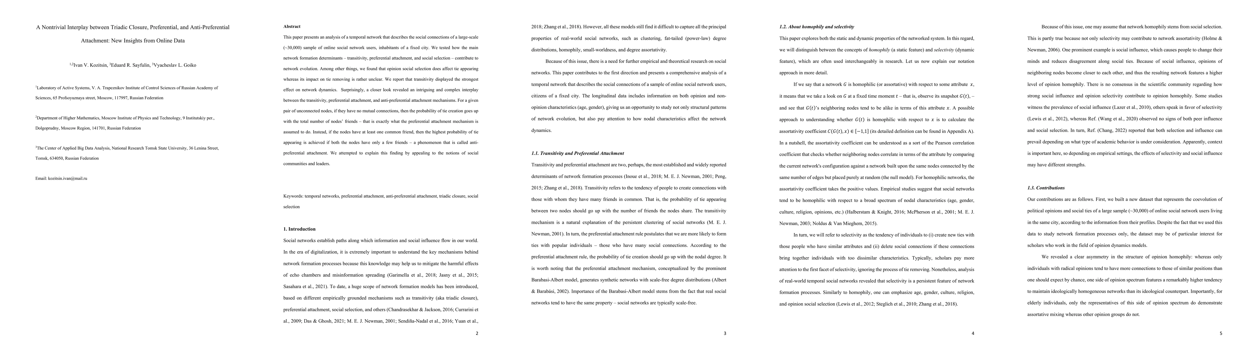 Thumbnail for A Nontrivial Interplay between Triadic Closure, Preferential, and
  Anti-Preferential Attachment: New Insights from Online Data