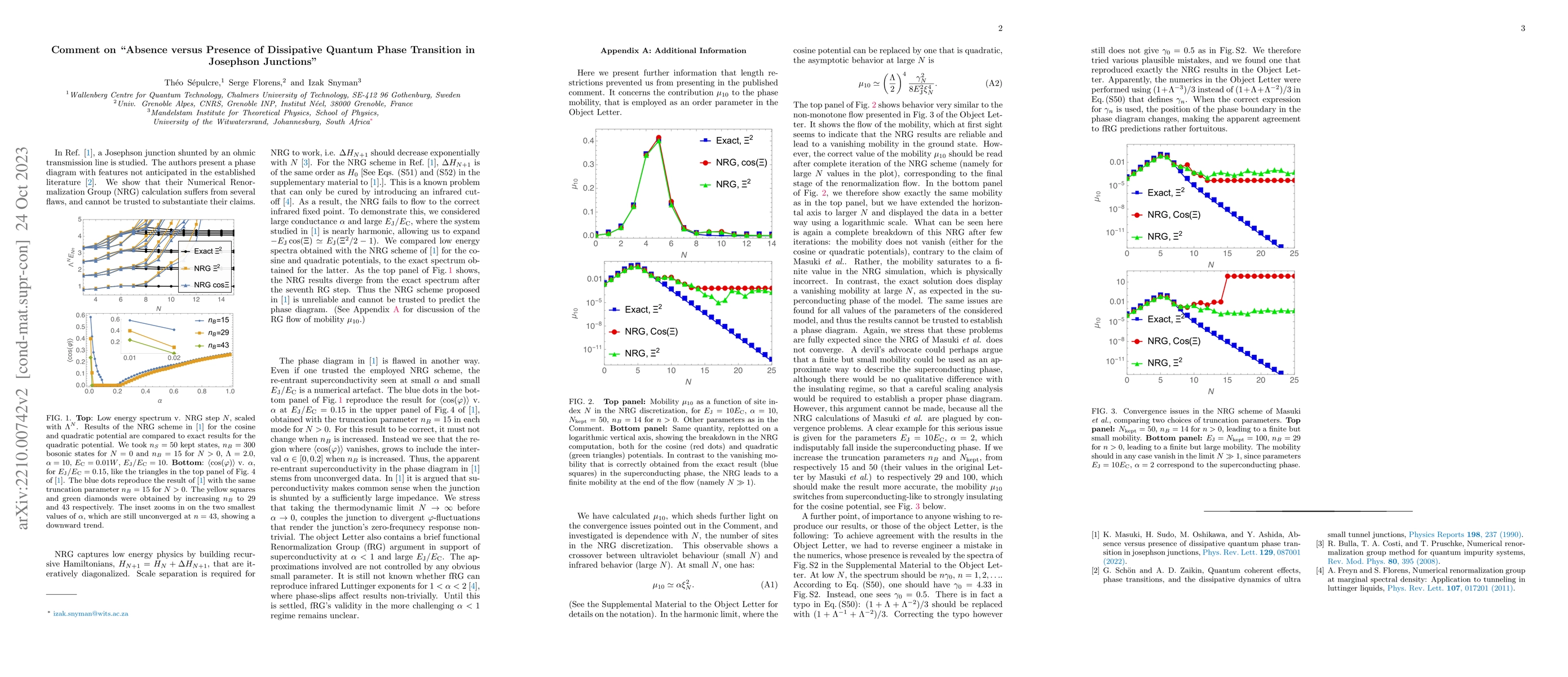 Thumbnail for Comment on "Absence versus Presence of Dissipative Quantum Phase
  Transition in Josephson Junctions''
