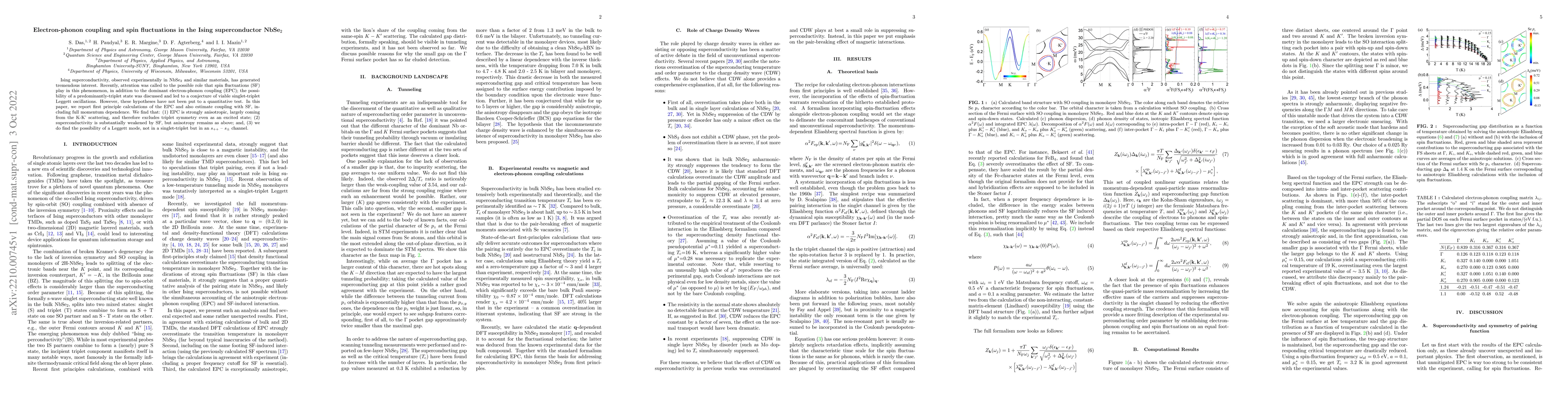 Thumbnail for Electron-phonon coupling and spin fluctuations in the Ising
  superconductor NbSe$_{2}$