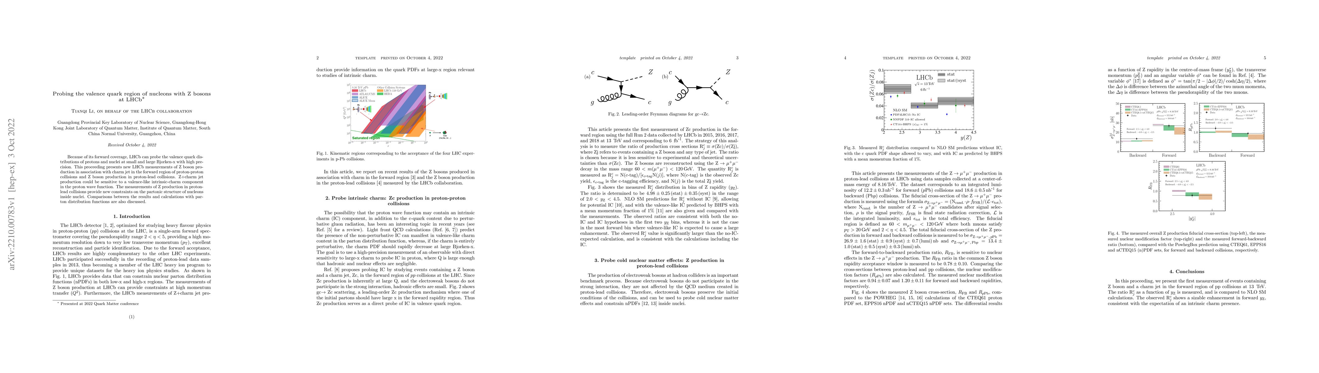 Thumbnail for Probing the valence quark region of nucleons with Z bosons at LHCb