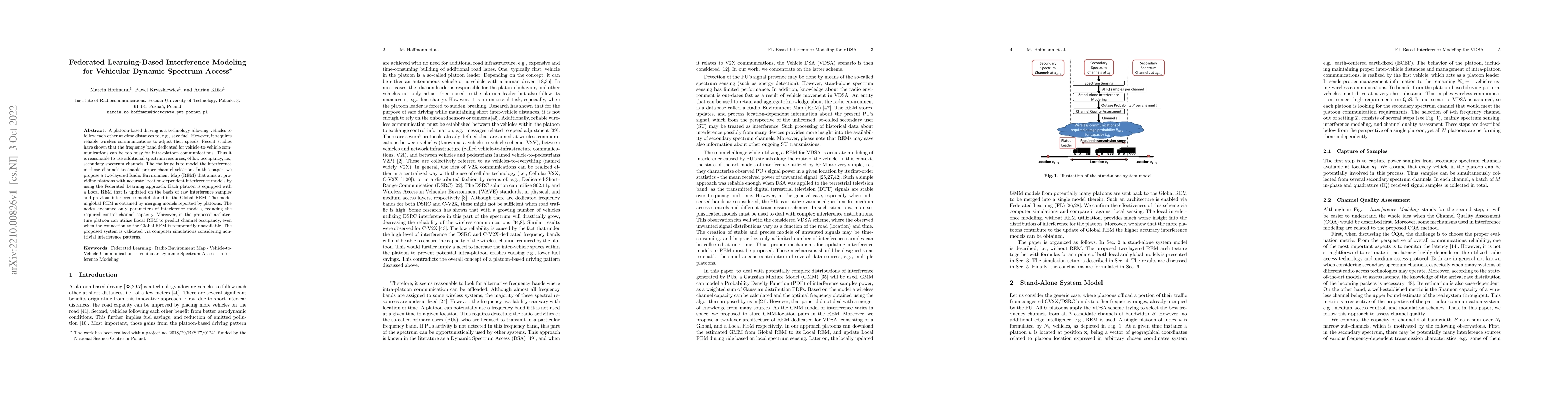 Thumbnail for Federated Learning-Based Interference Modeling for Vehicular Dynamic
  Spectrum Access