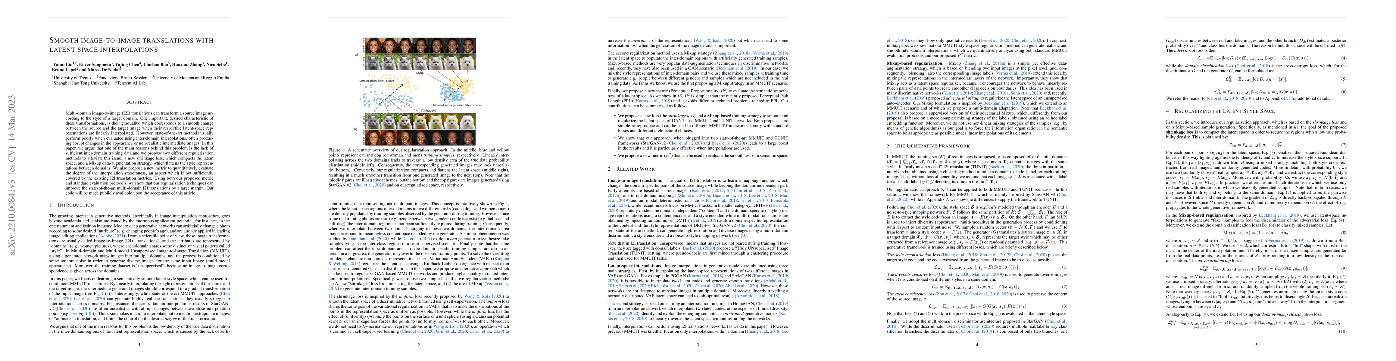 Thumbnail for Smooth image-to-image translations with latent space interpolations
