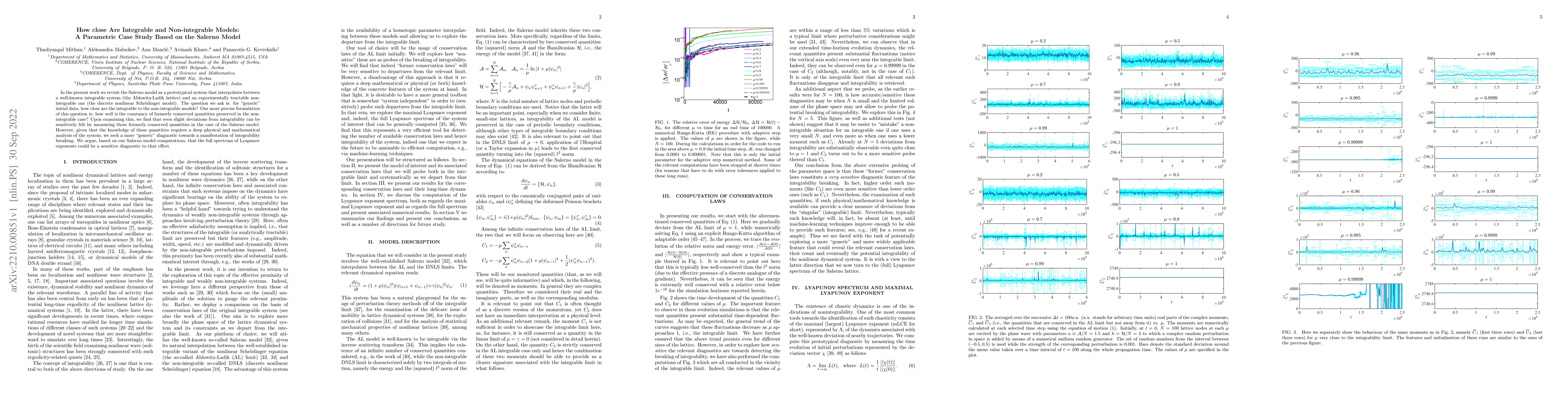 Thumbnail for How close Are Integrable and Non-integrable Models: A Parametric Case
  Study Based on the Salerno Model
