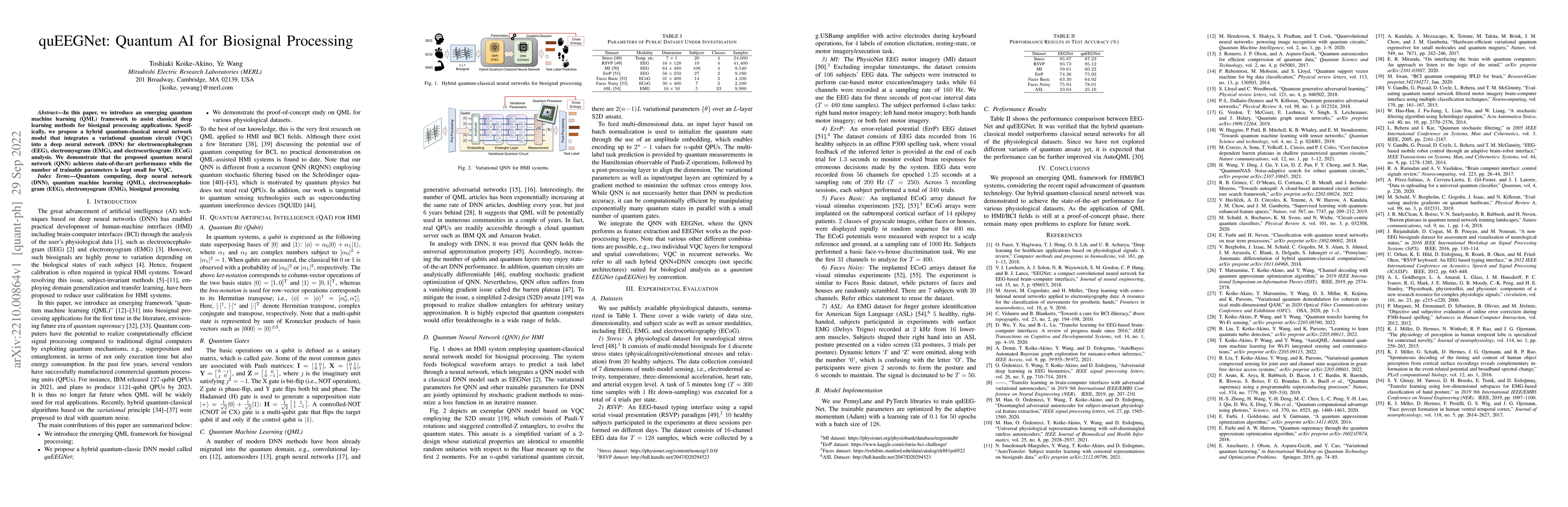 Thumbnail for quEEGNet: Quantum AI for Biosignal Processing
