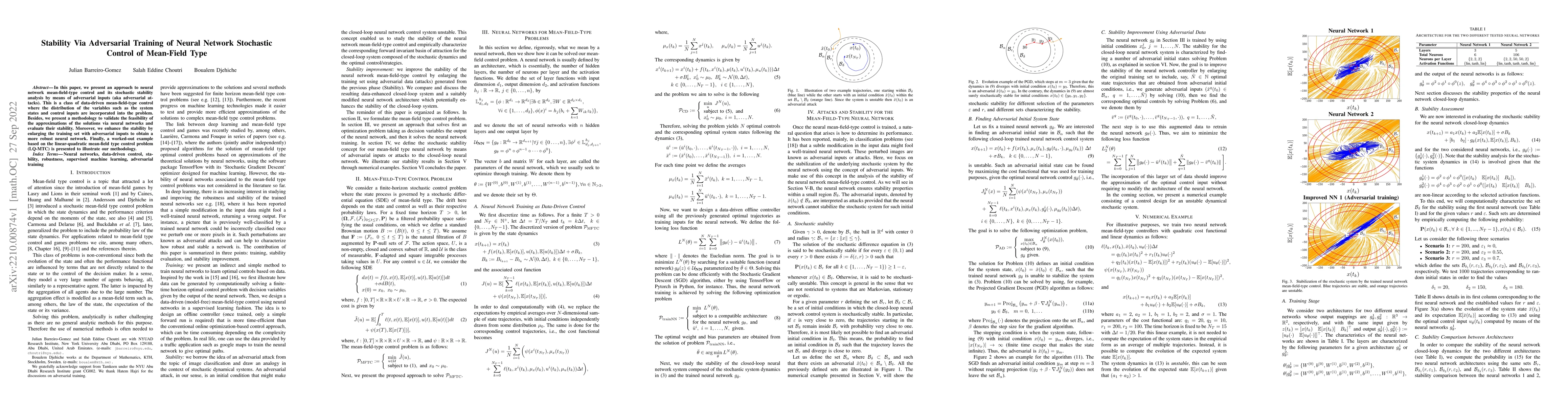 Thumbnail for Stability Via Adversarial Training of Neural Network Stochastic Control
  of Mean-Field Type