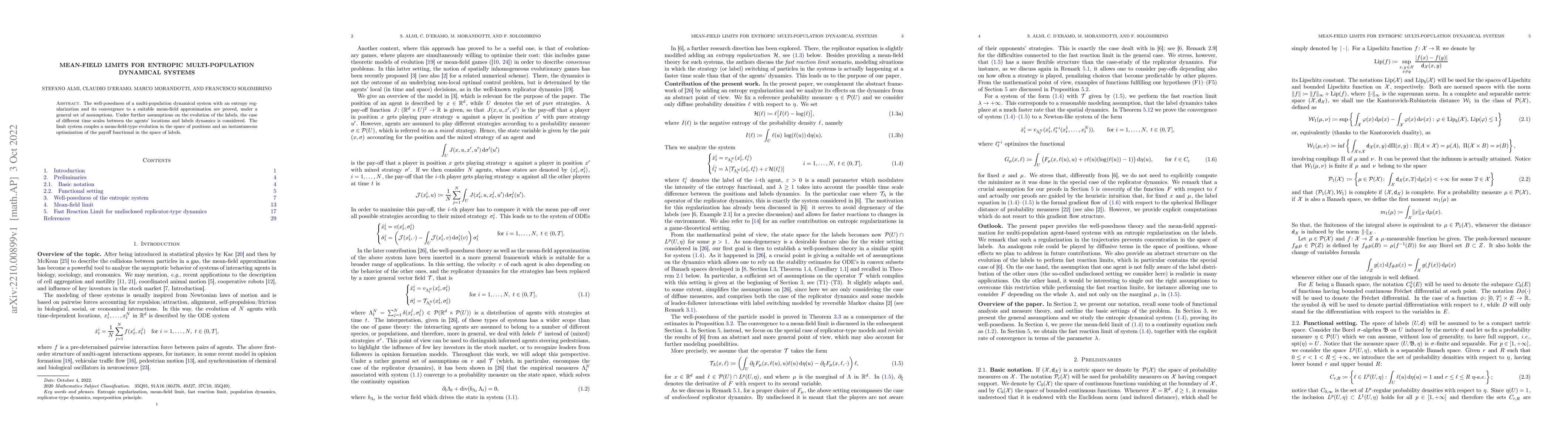 Thumbnail for Mean-field limits for entropic multi-population dynamical systems