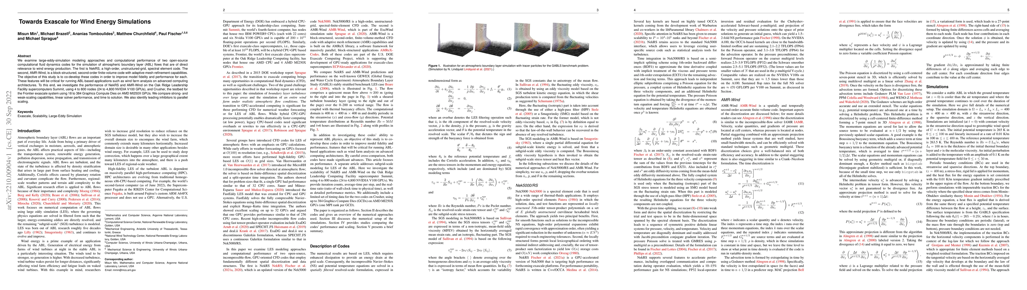 Thumbnail for Towards Exascale for Wind Energy Simulations