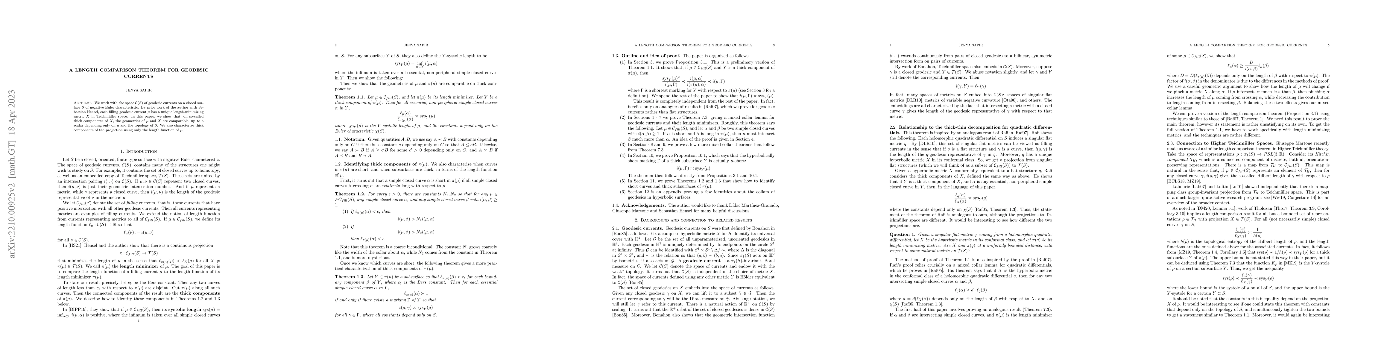 Thumbnail for A length comparison theorem for geodesic currents