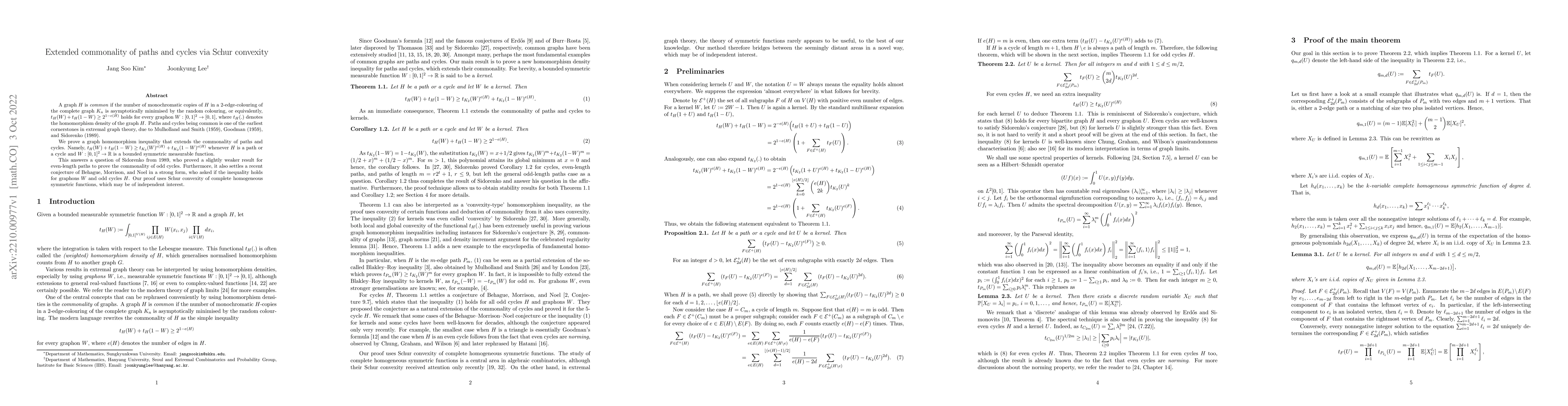 Thumbnail for Extended commonality of paths and cycles via Schur convexity
